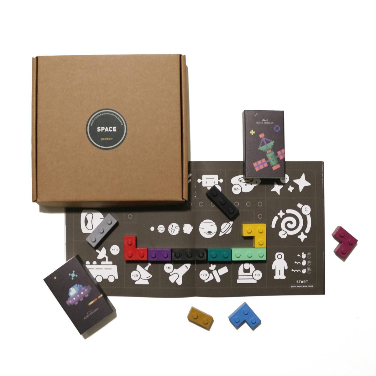 Goober Σετ Κραγιόν & Μπλοκ Space Kit