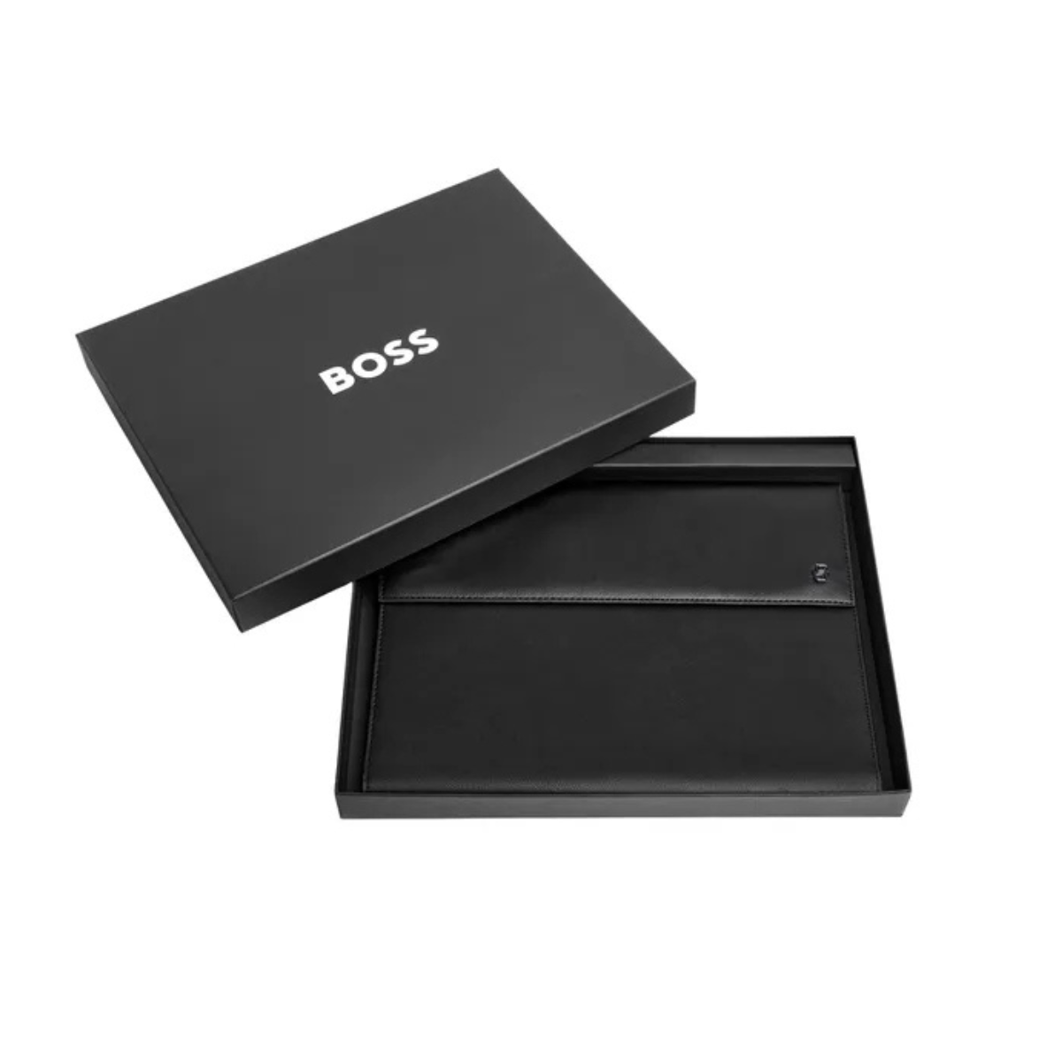 HUGO BOSS Φάκελος A4 Double B Black & Gun