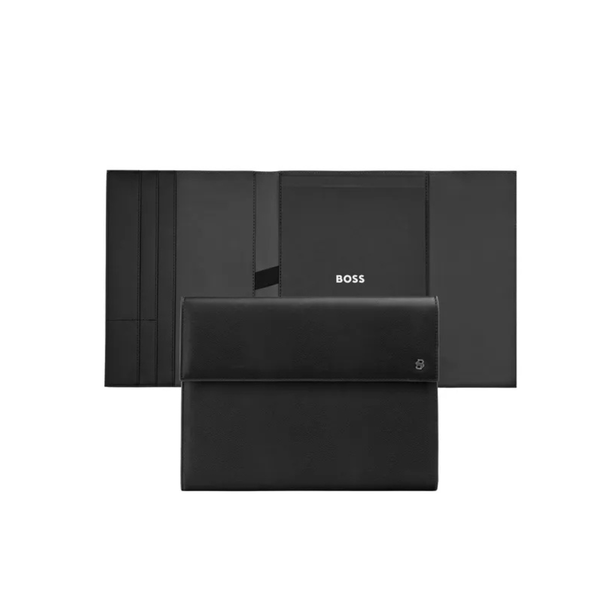 HUGO BOSS Φάκελος A4 Double B Black & Gun