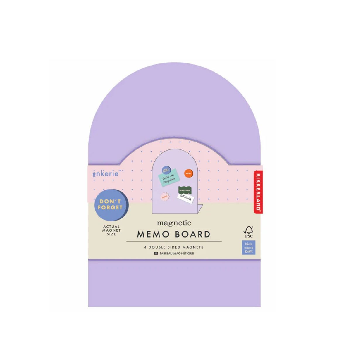 Kikkerland Inkerie Μαγνητικός Πίνακας Memo Board Μωβ