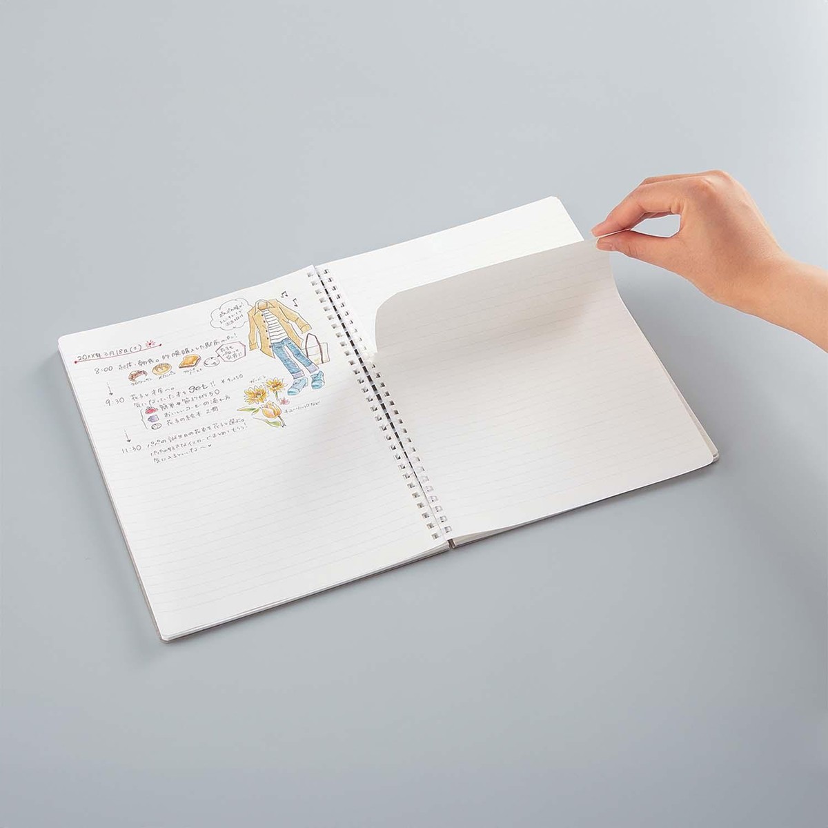 Kokuyo Σημειωματάριο Soft Ring A5 Natural Navy