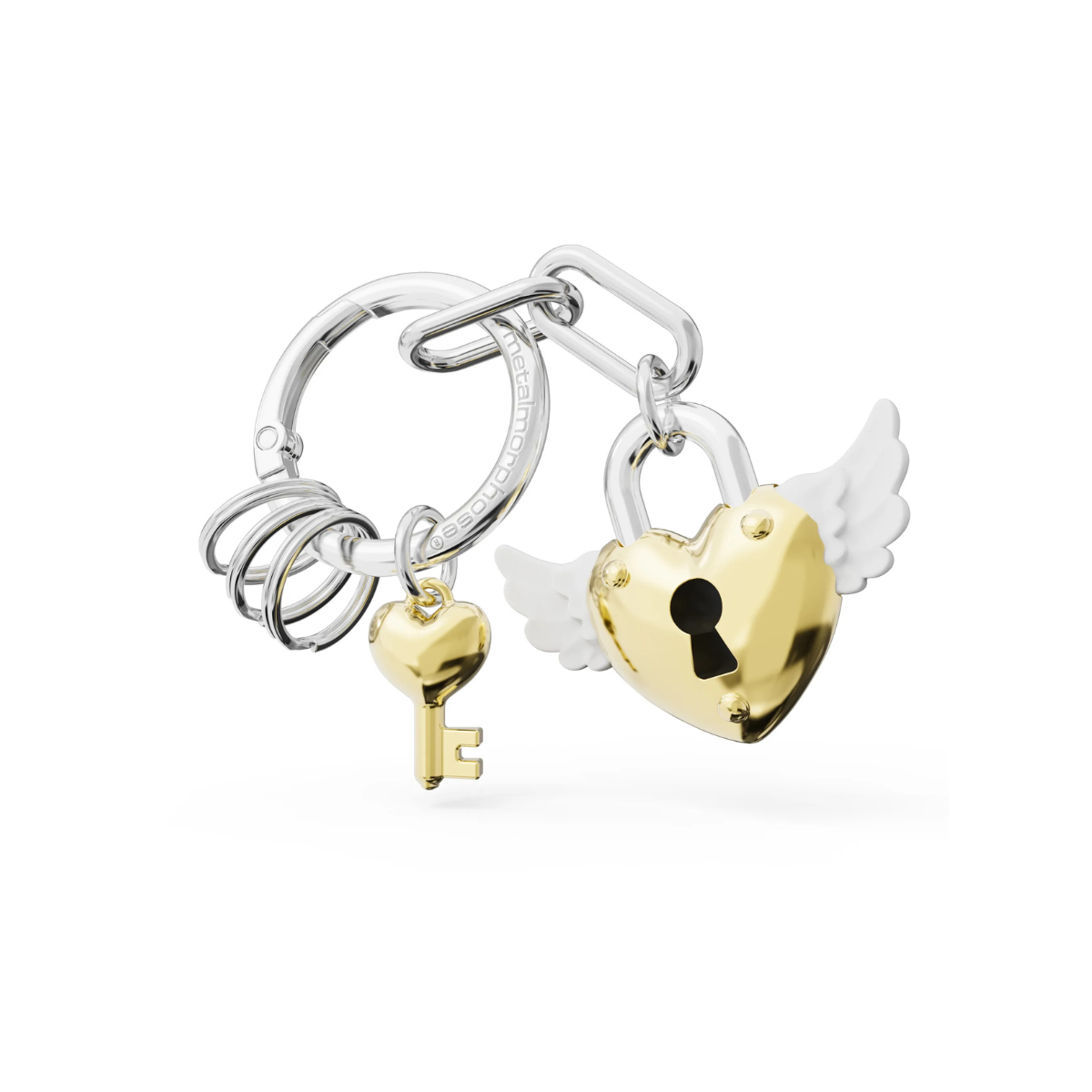 Metalmorphose Μπρελόκ Love Collection - Χρυσή Καρδιά με Κλειδί