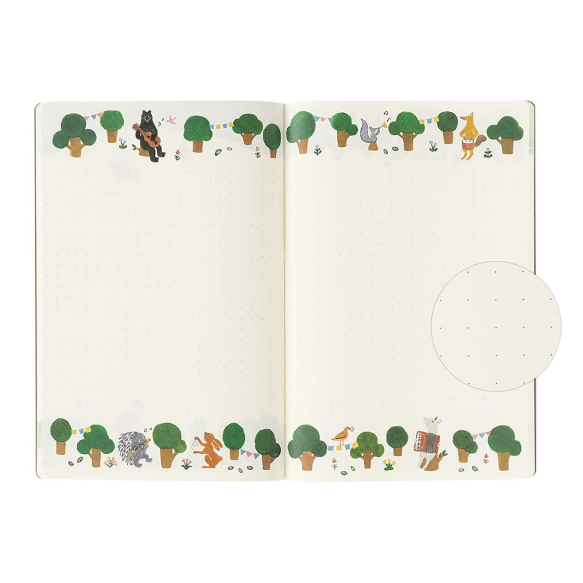 Midori Σημειωματάριο Yuru Log Notebook Forest Animal B6