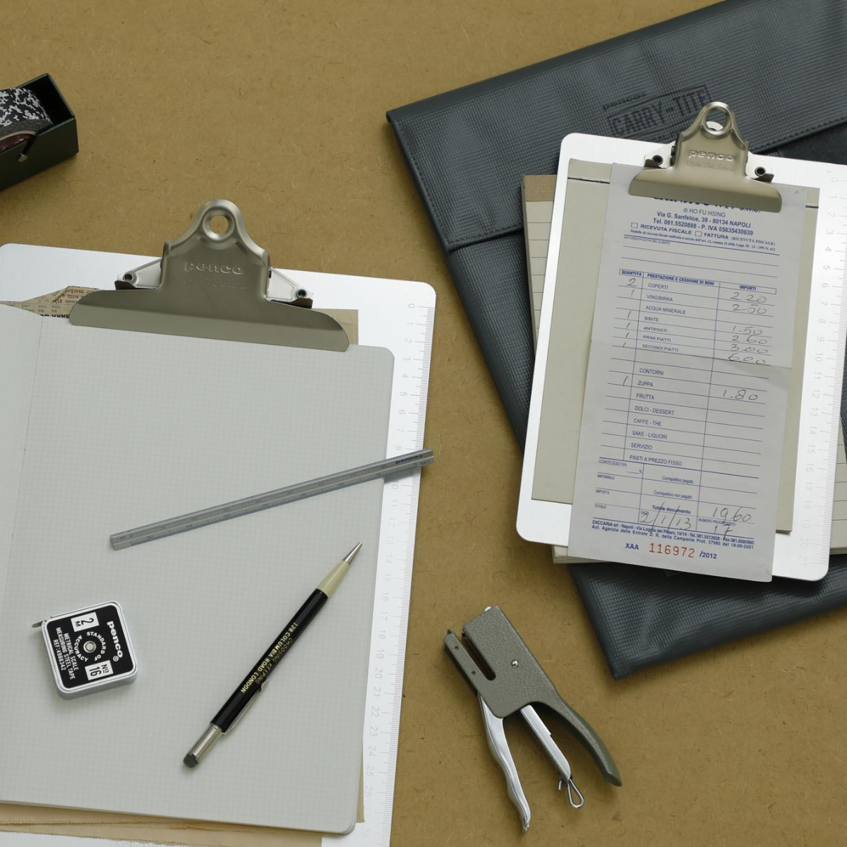 Ντοσιέ Σεμιναρίου Old School με Πιάστρα Clipboard A4 Aluminum