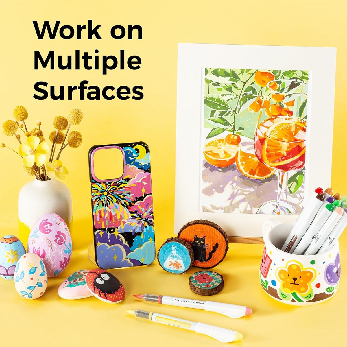 Ohuhu Direct-ink Acrylic Markers Nahuku Σετ 48 Ανεξίτηλων Ακρυλικών Μαρκαδόρων