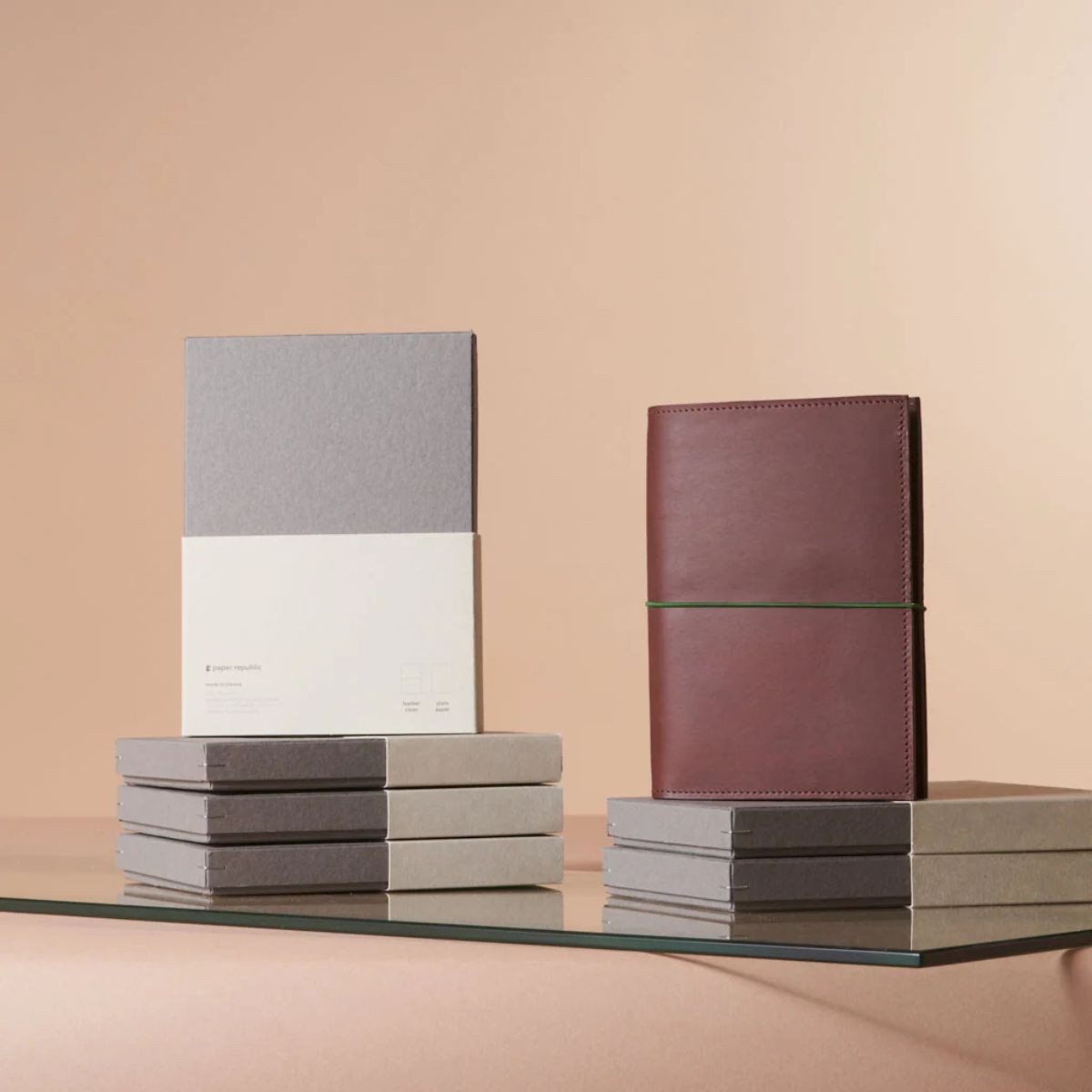 PAPER REPUBLIC Le Portfolio Α6 Δερμάτινο Πορτφόλιο - Chestnut