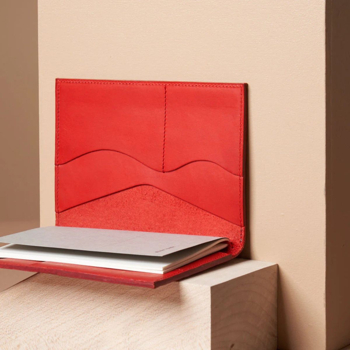 PAPER REPUBLIC Le Portfolio Α6 Δερμάτινο Πορτφόλιο - Red