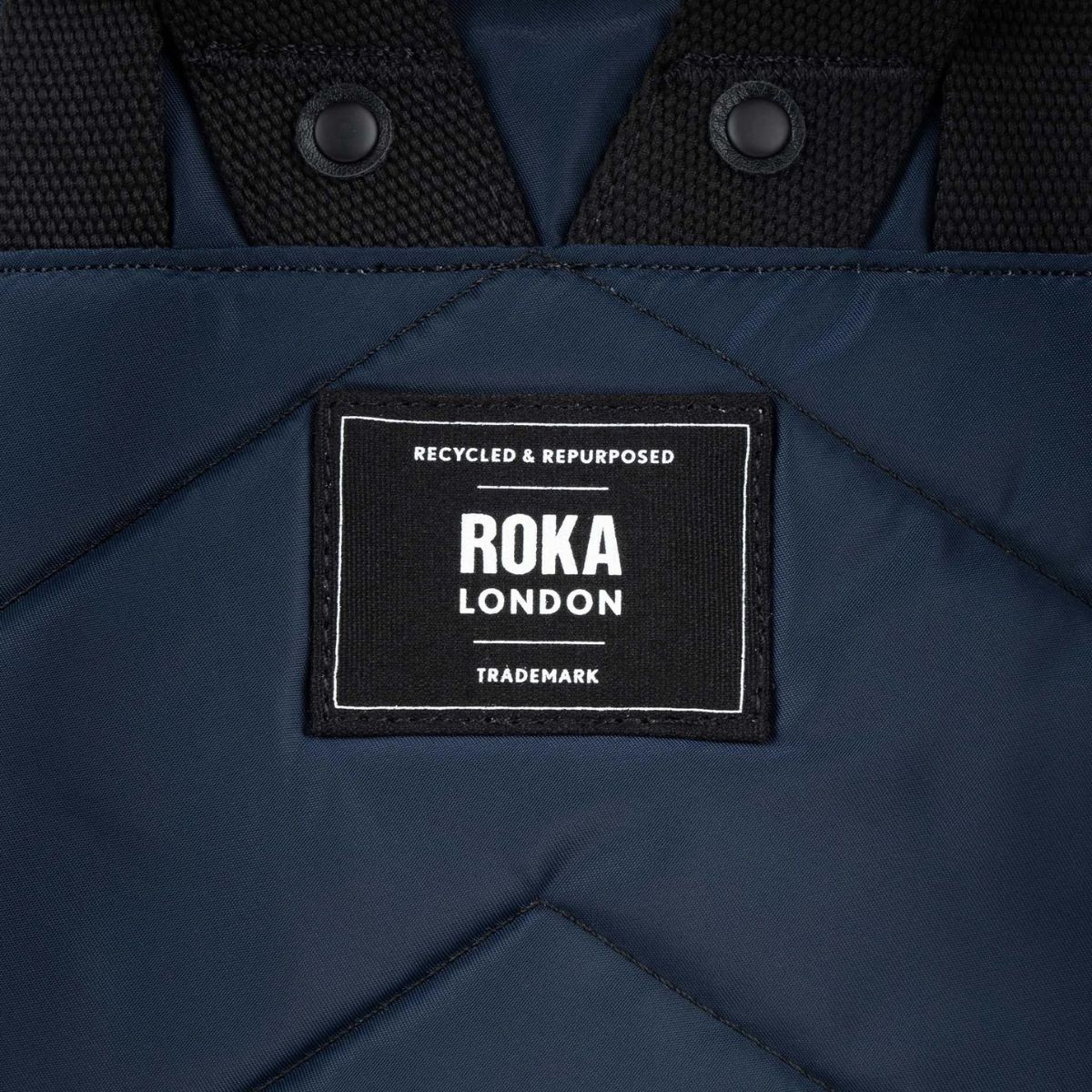 ROKA London All Black Camden J Σακίδιο Πλάτης Midnight από Ανακυκλωμένο Nylon Medium 17L