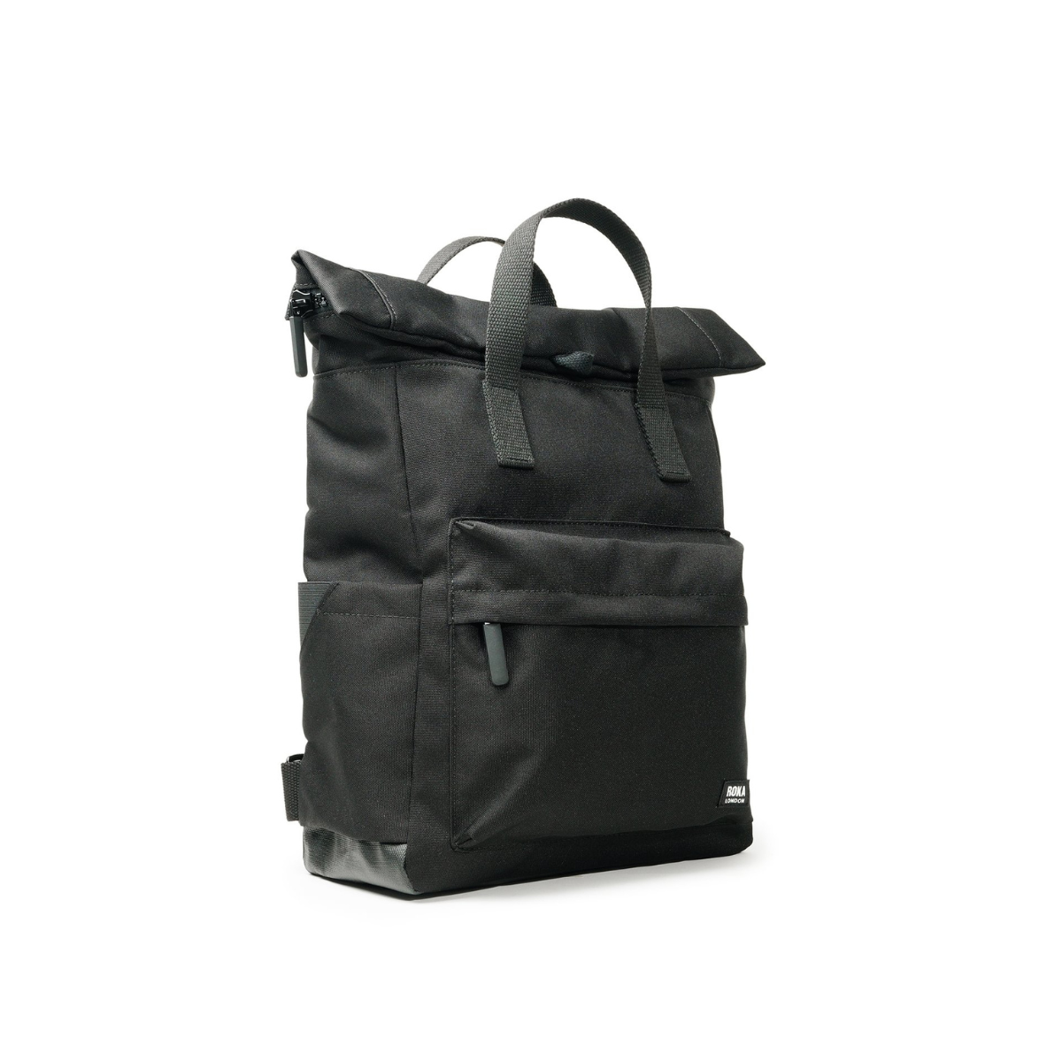 ROKA London All Black Canfield B Σακίδιο Πλάτης Roll-Top Ash από Ανακυκλωμένο Canvas Medium 15L