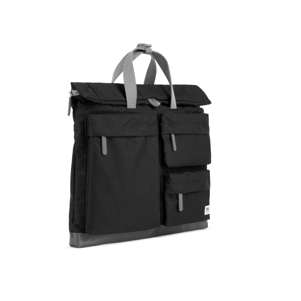 ROKA London Blackfriars Τσάντα Ώμου Messenger Ash από Ανακυκλωμένο Canvas Large 4.2L