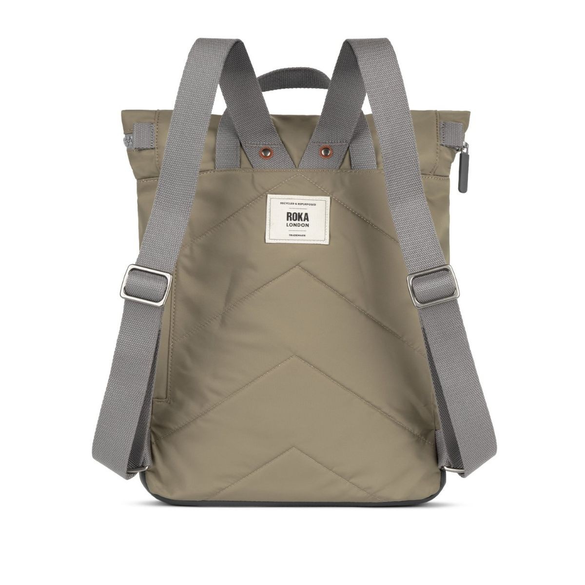 ROKA London Camden P Σακίδιο Πλάτης Taupe από Ανακυκλωμένο Nylon Medium 17L
