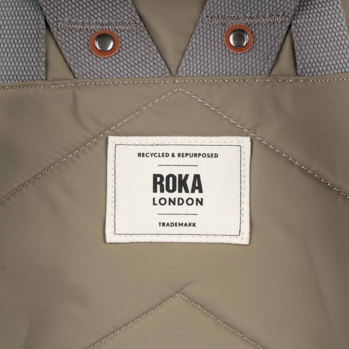 ROKA London Camden P Σακίδιο Πλάτης Taupe από Ανακυκλωμένο Nylon Medium 17L