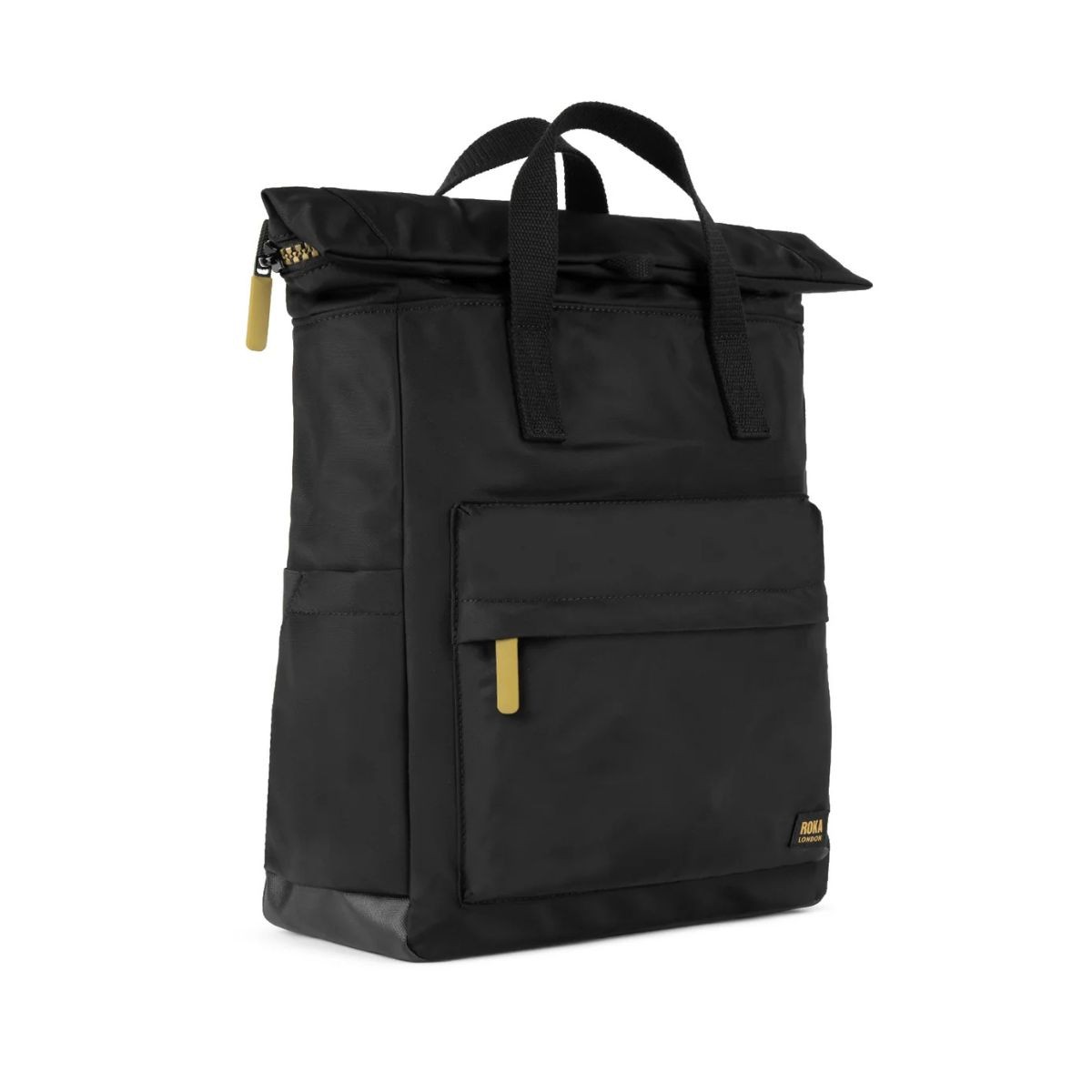 ROKA London Canfield B Gold Label Σακίδιο Πλάτης Roll-Top Black από Ανακυκλωμένο Nylon Medium 15L