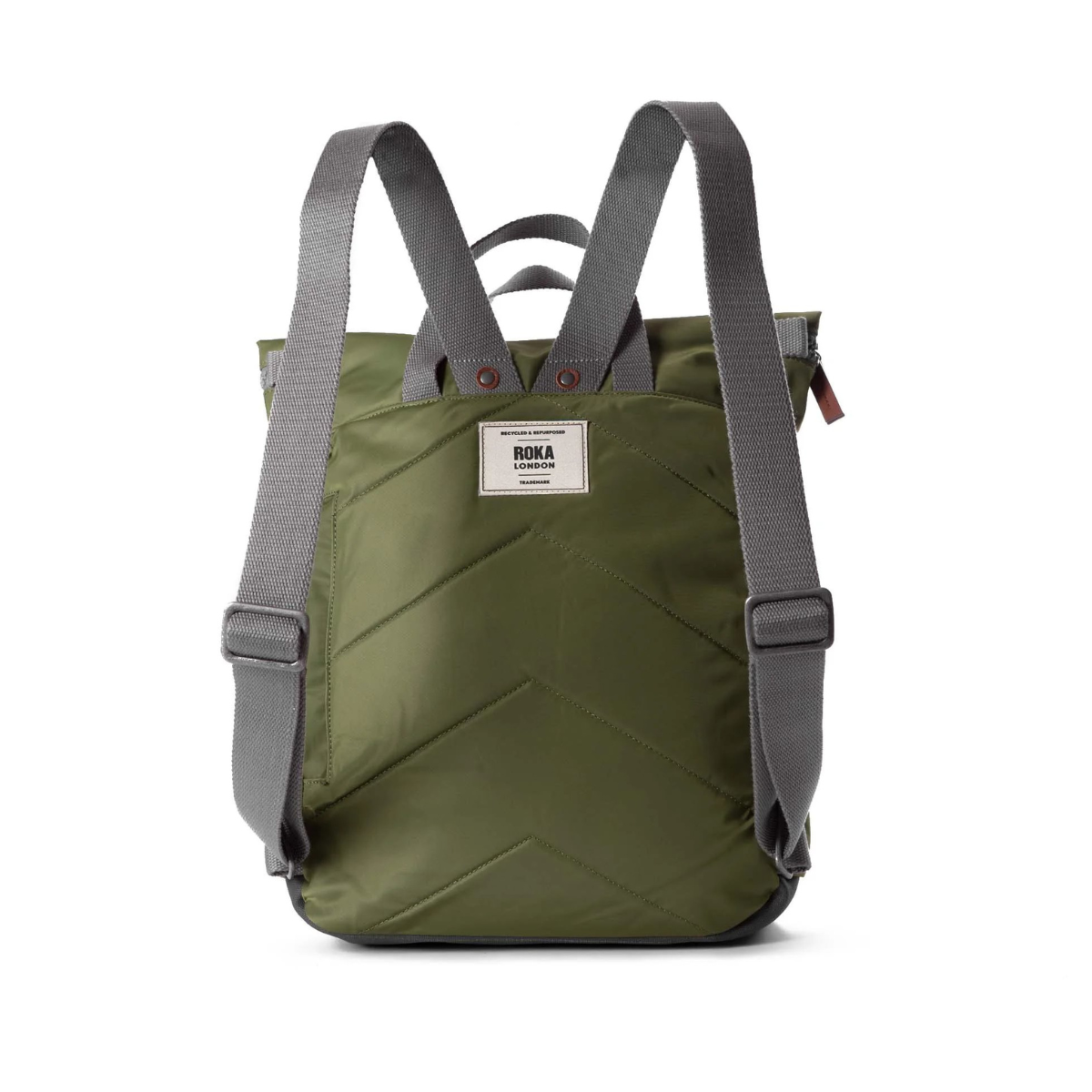 ROKA London Canfield B Σακίδιο Πλάτης Roll-Top Avocado από Ανακυκλωμένο Nylon Medium 15L