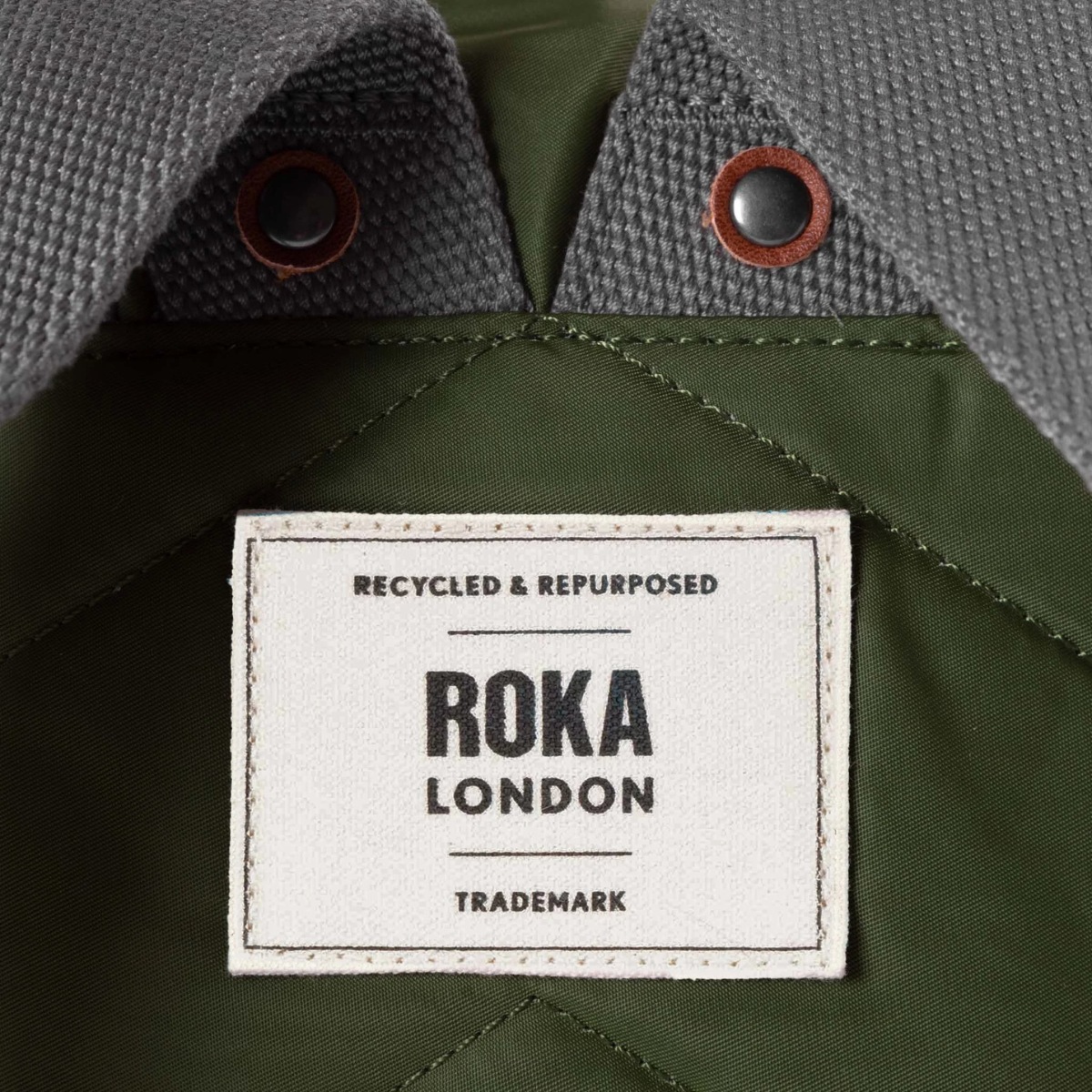 ROKA London Canfield B Σακίδιο Πλάτης Roll-Top Avocado από Ανακυκλωμένο Nylon Medium 15L