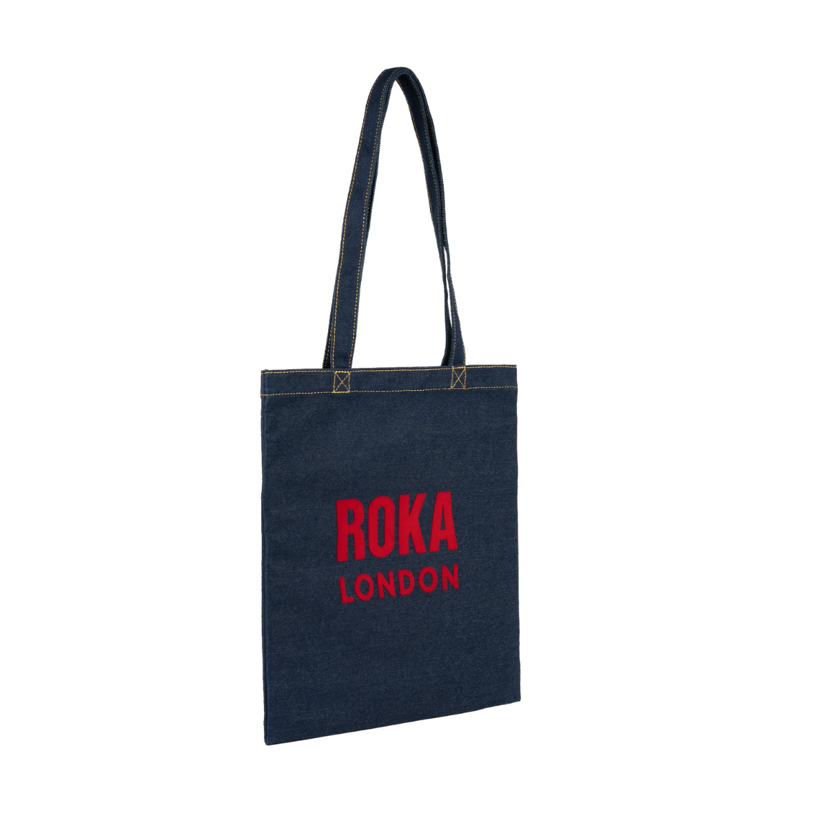 ROKA London Notting Hill Tote Τσάντα Ώμου Dark Wash Denim - Small