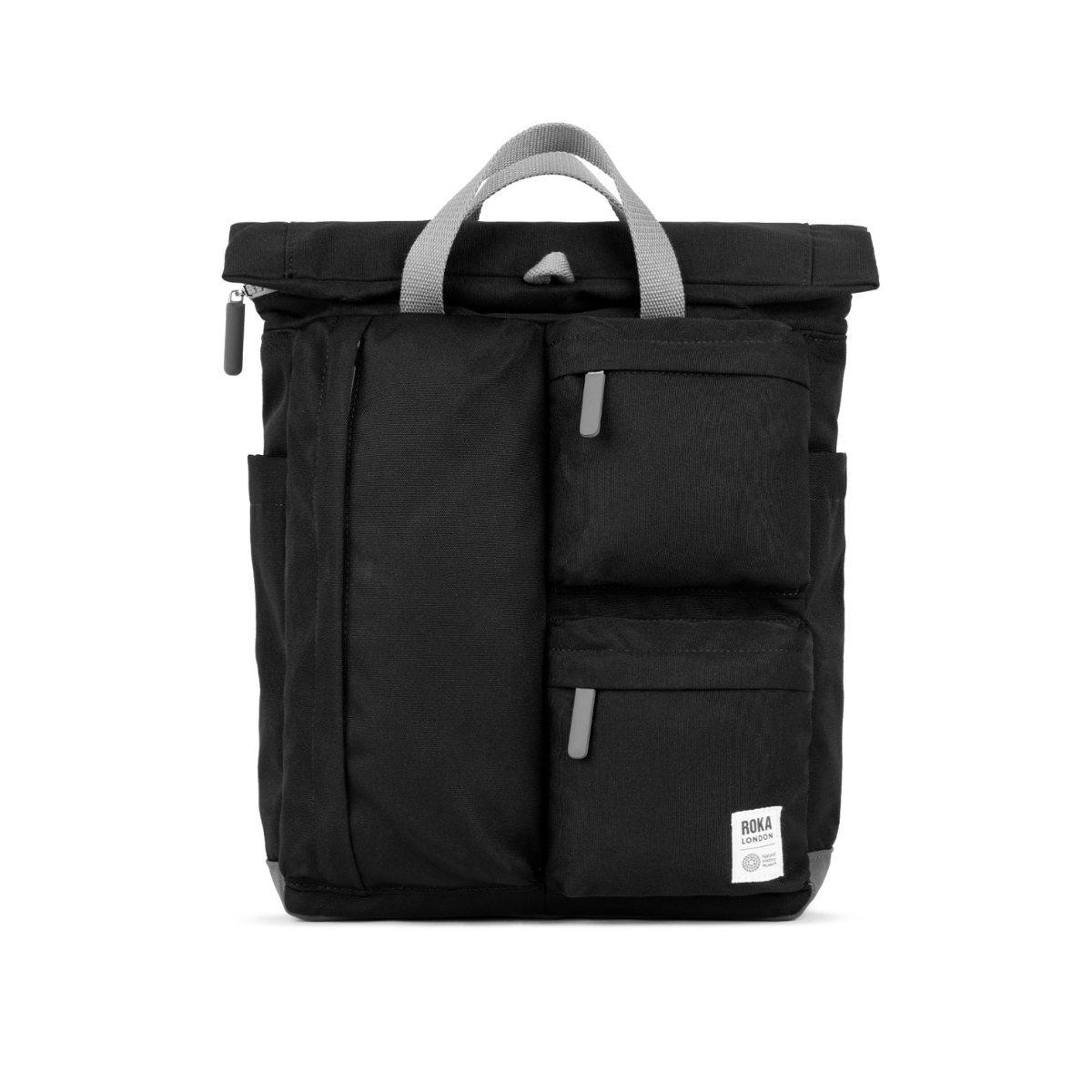 ROKA London Waterhouse Multipocket Σακίδιο Πλάτης Ash από Ανακυκλωμένο Nylon - Medium 16.4L