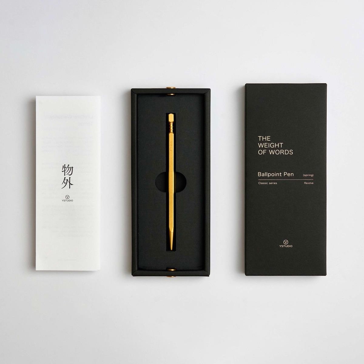 YSTUDIO Classic Revolve Spring Στυλό Brass