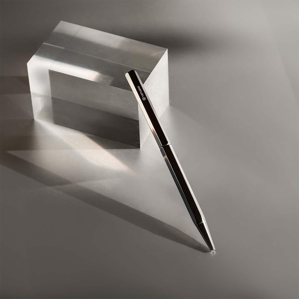 YSTUDIO Classic Revolve Στυλό Διαρκείας Slim Ballpoint - Shiny Silver