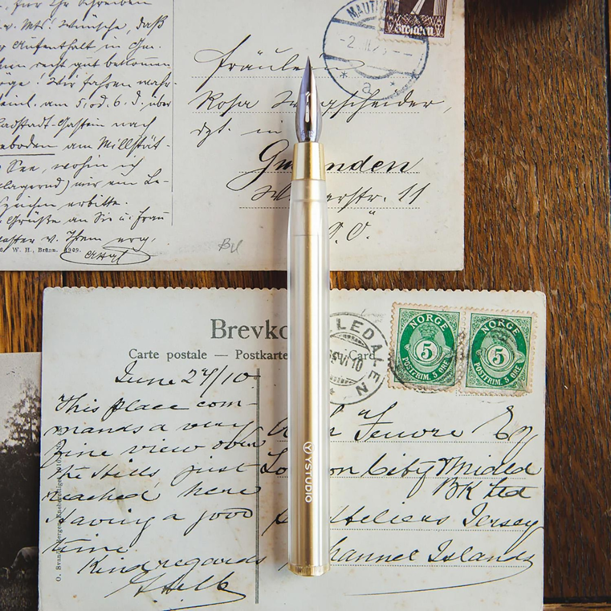 YSTUDIO Glamour Evolve Elemental Dip Pen Πένα Brass Gold