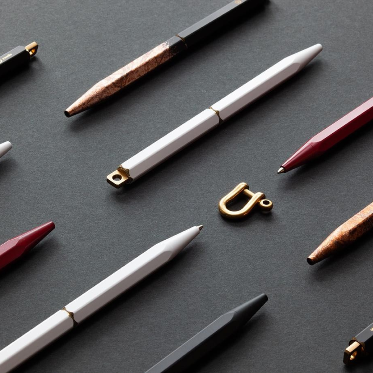 YSTUDIO Στυλό Διαρκείας Brassing Λευκό