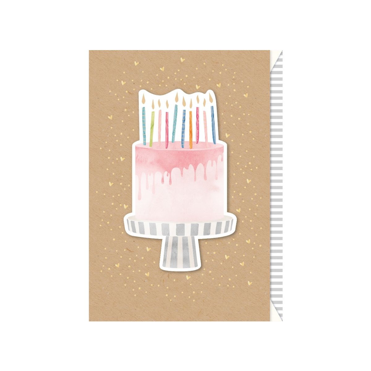 ARTEBENE Ευχετήρια Κάρτα Γενεθλίων Kraft Paper with 3D Cake