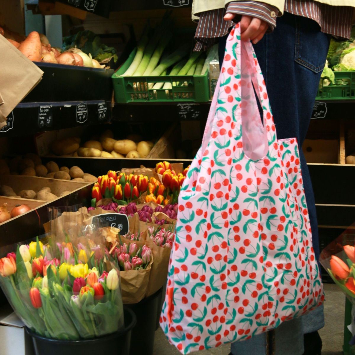 Cedon Αναδιπλούμενη Τσάντα Easy Bag Cherries