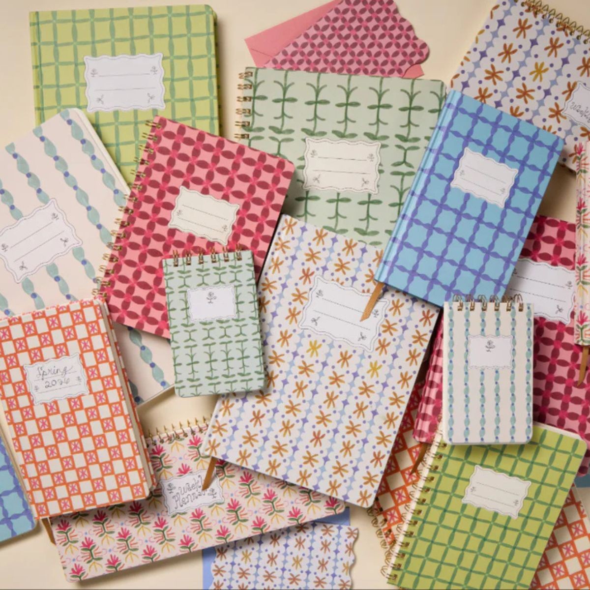 Designworks Ink Σπιράλ Σημειωματάριο Notepad Green Vine Tulip