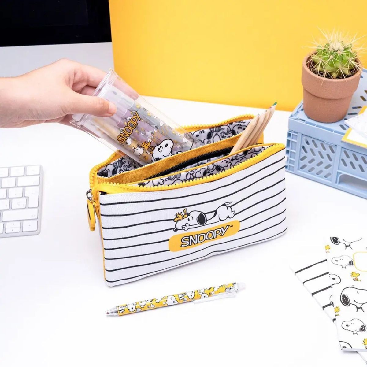 ERIK Κασετίνα Τριπλή 22εκ SNOOPY Lazy Days