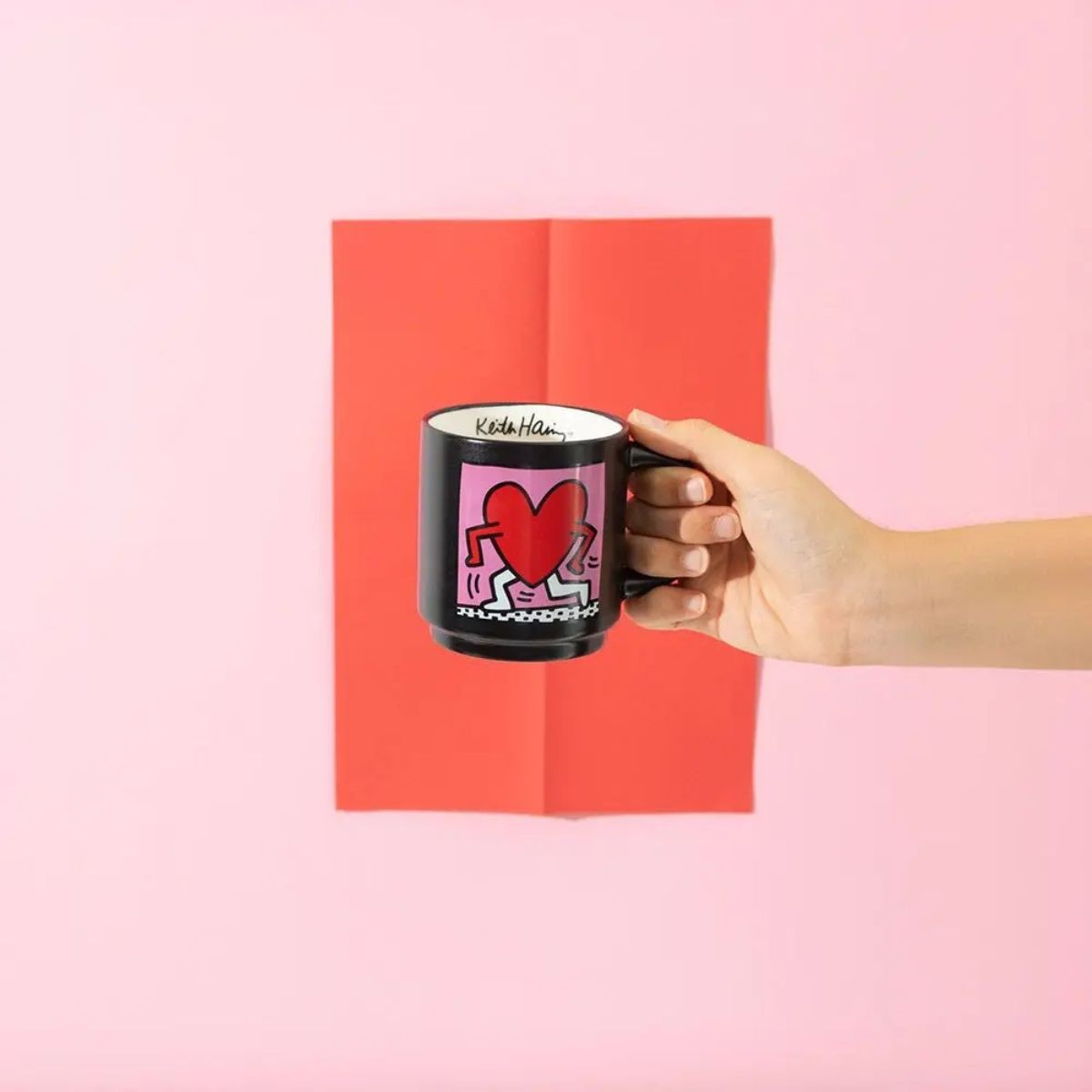 ERIK Σετ 4 Κούπες σε Μεταλλική Βάση Keith Haring