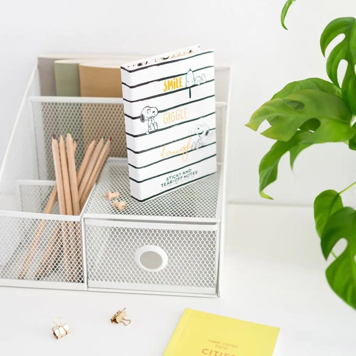 ERIK Σετ Μπλοκ Σημειώσεων Α6 & Αυτοκόλλητα Χαρτάκια Σημειώσεων SNOOPY Lazy Days