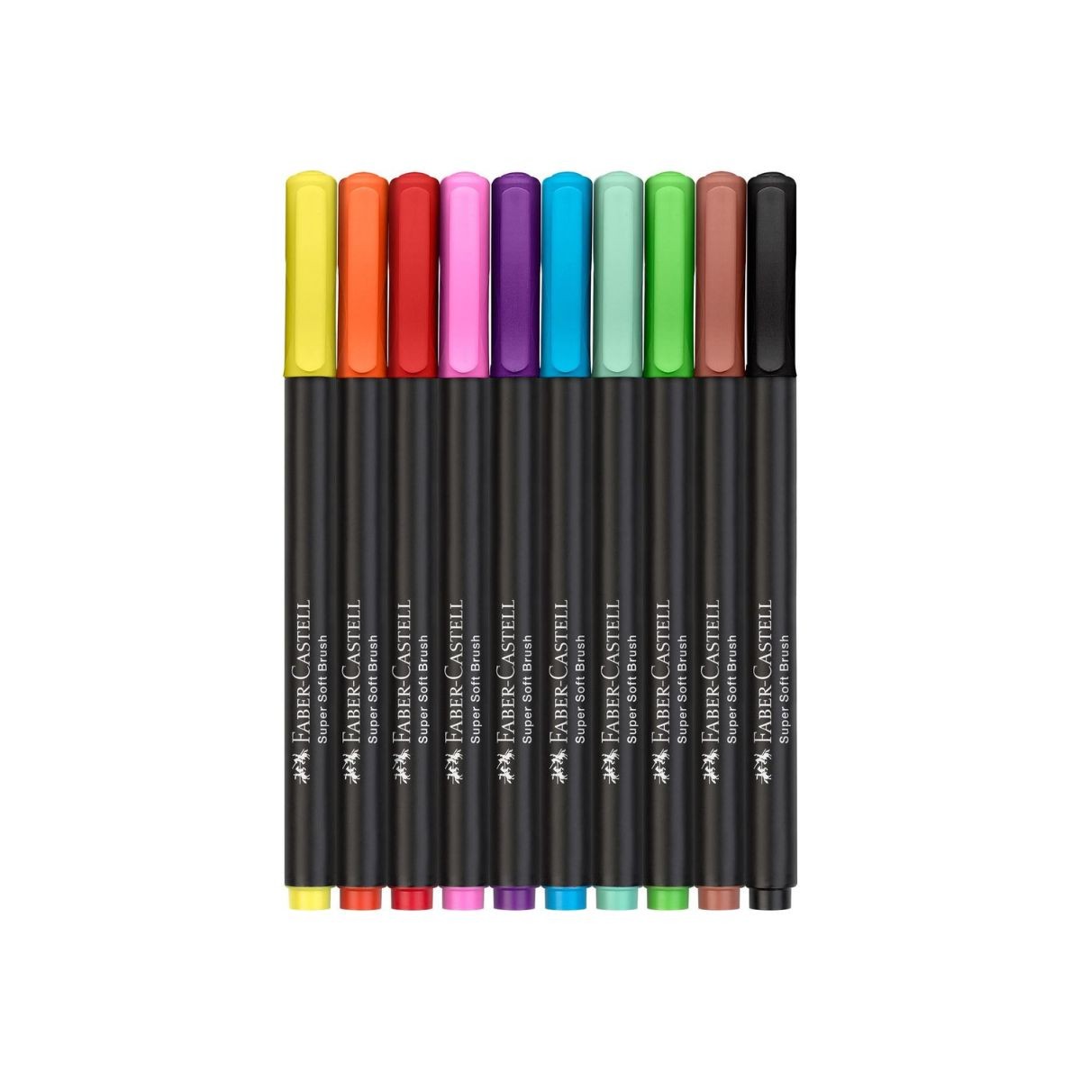 Faber-Castell Σετ 10 Μαρκαδόροι Ζωγραφικής Brush Black Edition