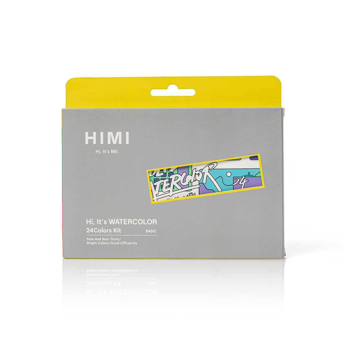 HIMI Κασετίνα Watercolour 24 Χρωμάτων σε Half-Pans με πινέλο
