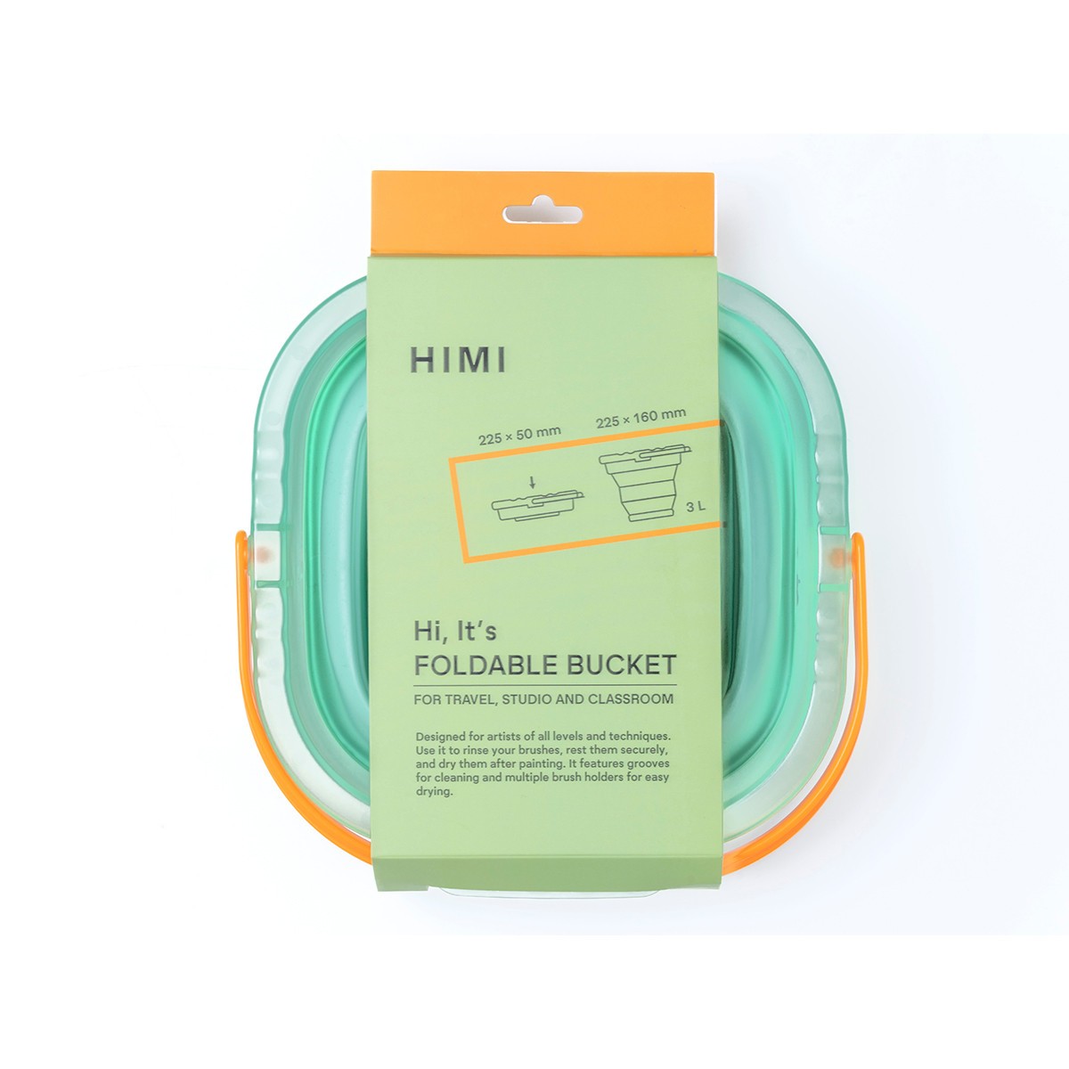 HIMI Πτυσσόμενος Κουβάς  2,5L - Green