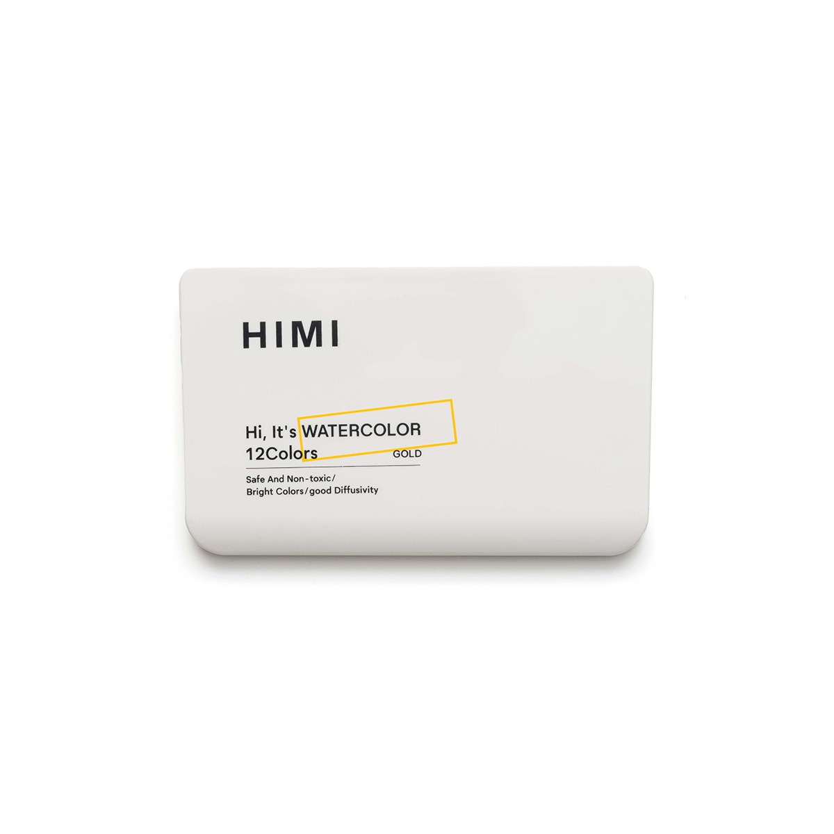 HIMI Σετ 12 Χρωμάτων Watercolour σε Pans με Πινέλο - Golden Metallic edition