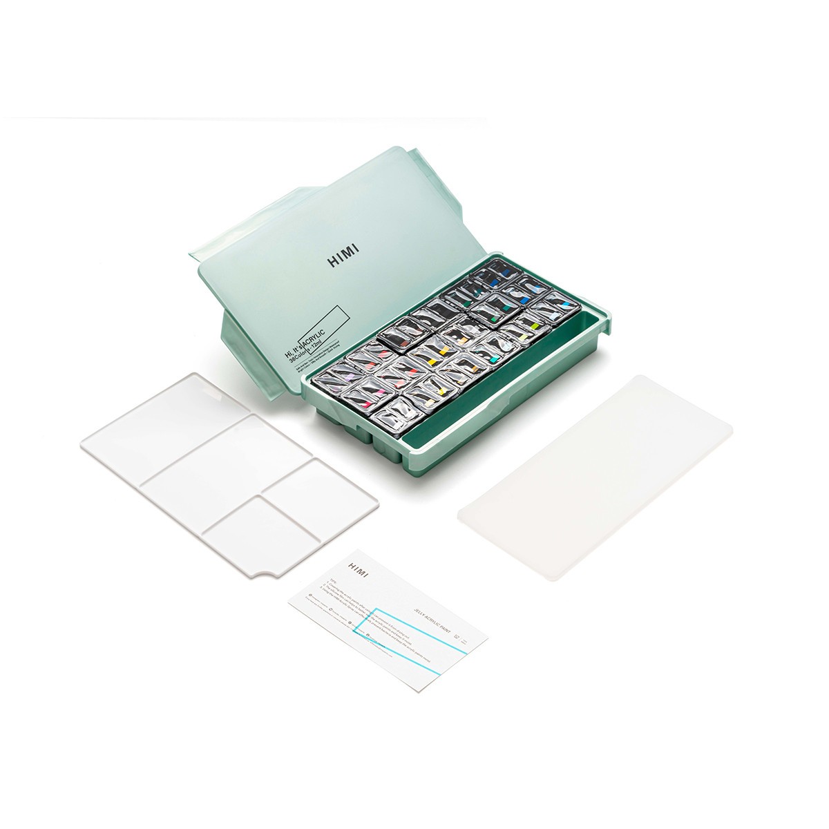 HIMI Σετ 36 Χρωμάτων Twin Cup Jelly Acrylic - Pearl Green Case