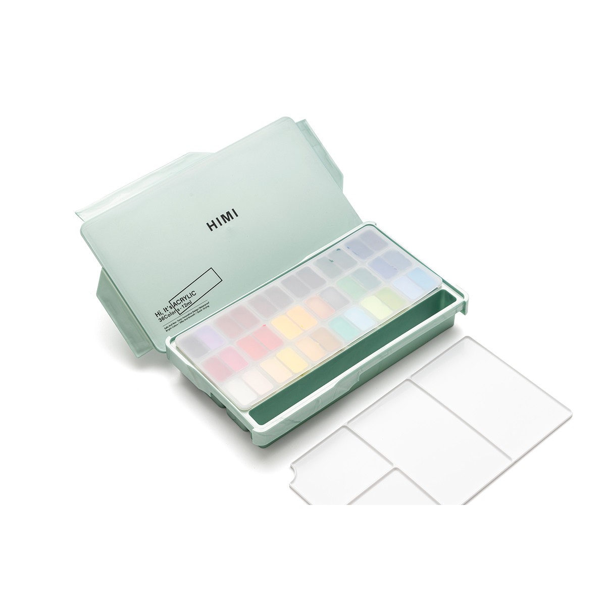 HIMI Σετ 36 Χρωμάτων Twin Cup Jelly Acrylic - Pearl Green Case