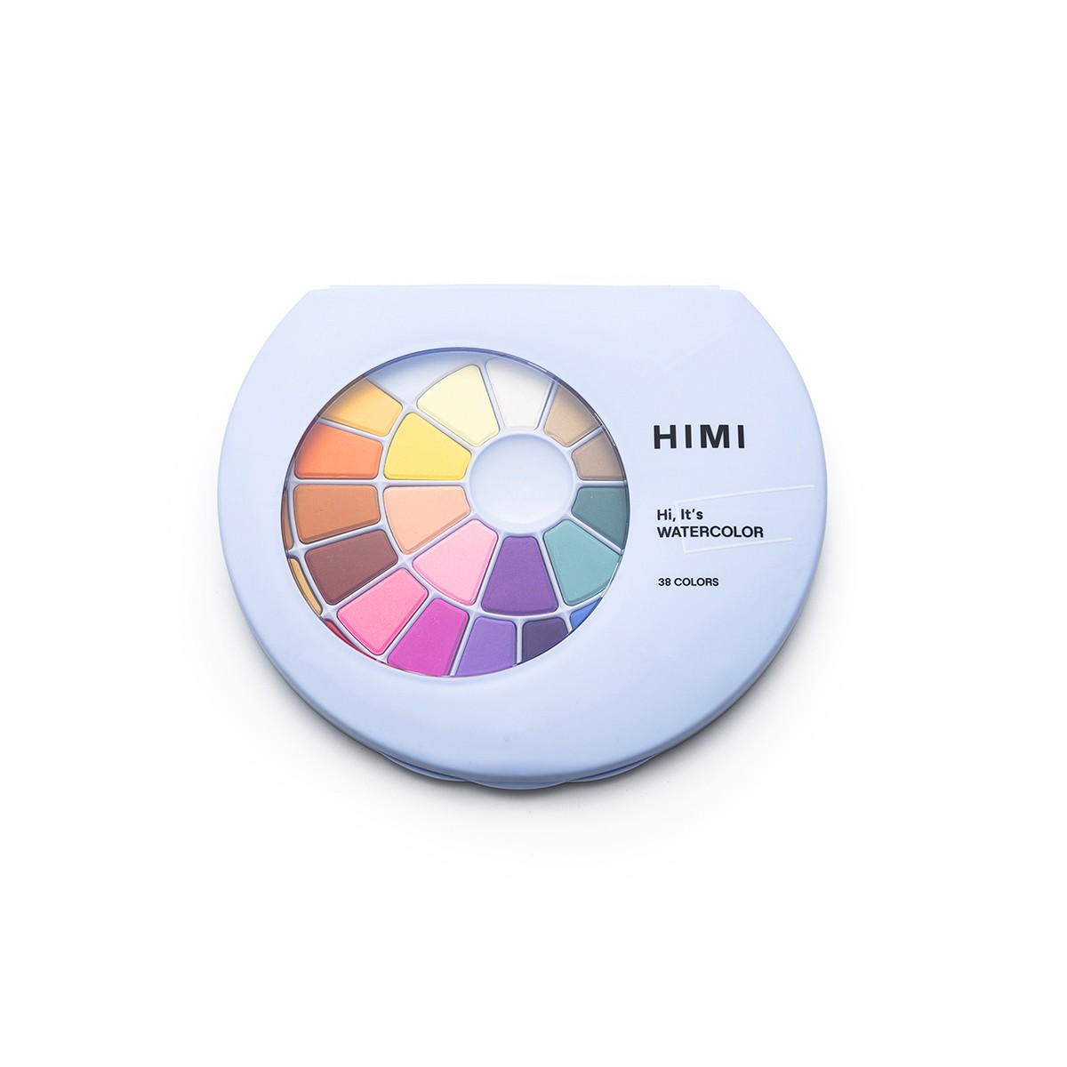 HIMI Σετ 38 Χρωμάτων Solid Watercolour με Πινέλο - Blue Case