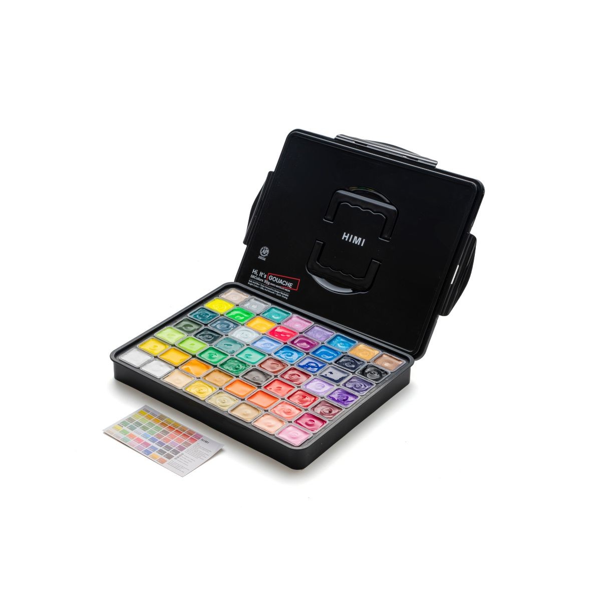HIMI Σετ 56 Χρωμάτων Jelly Cup Gouache - Black Case Edition