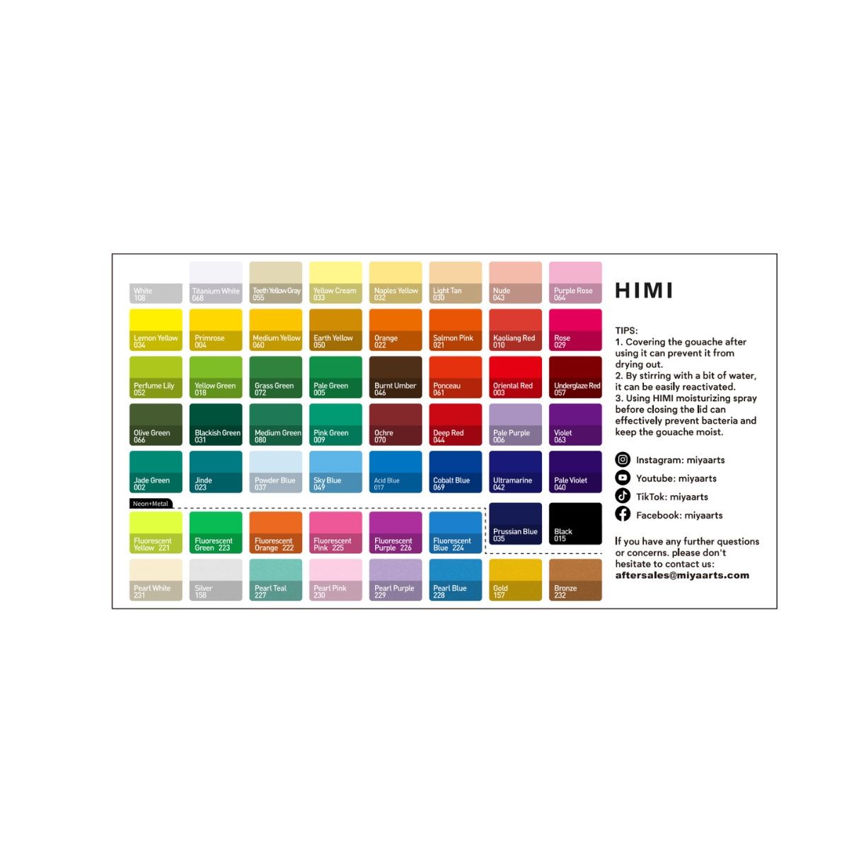 HIMI Σετ 56 Χρωμάτων Jelly Cup Gouache - White Case Edition
