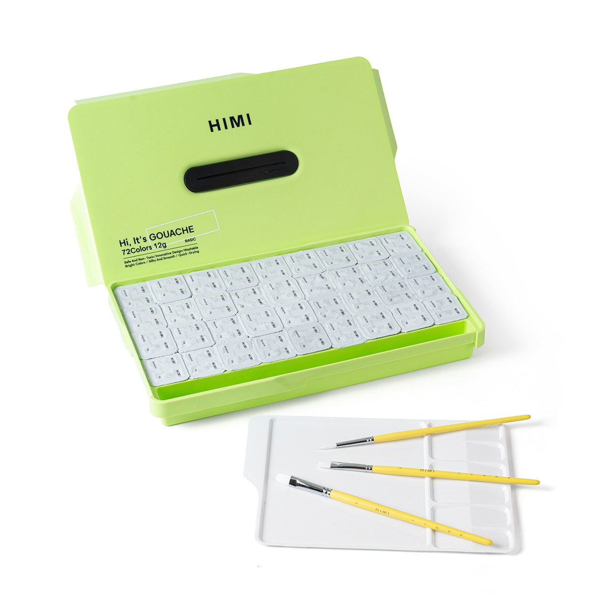 HIMI Σετ 72 Χρωμάτων Twin Cup Gouache Kit  - Apple Green Case