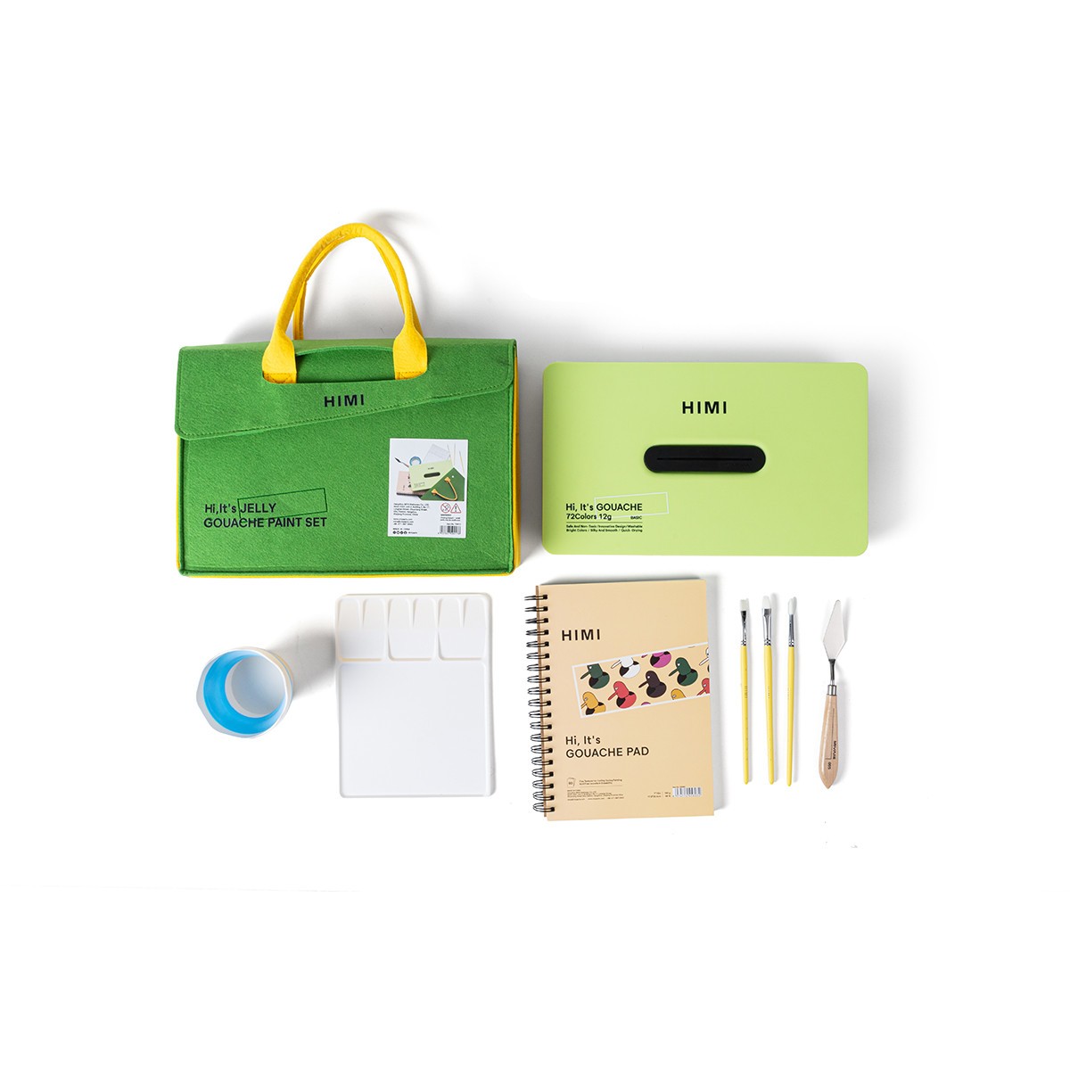 HIMI Σετ 72 Χρωμάτων Twin Cup Gouache Kit  - Apple Green Case