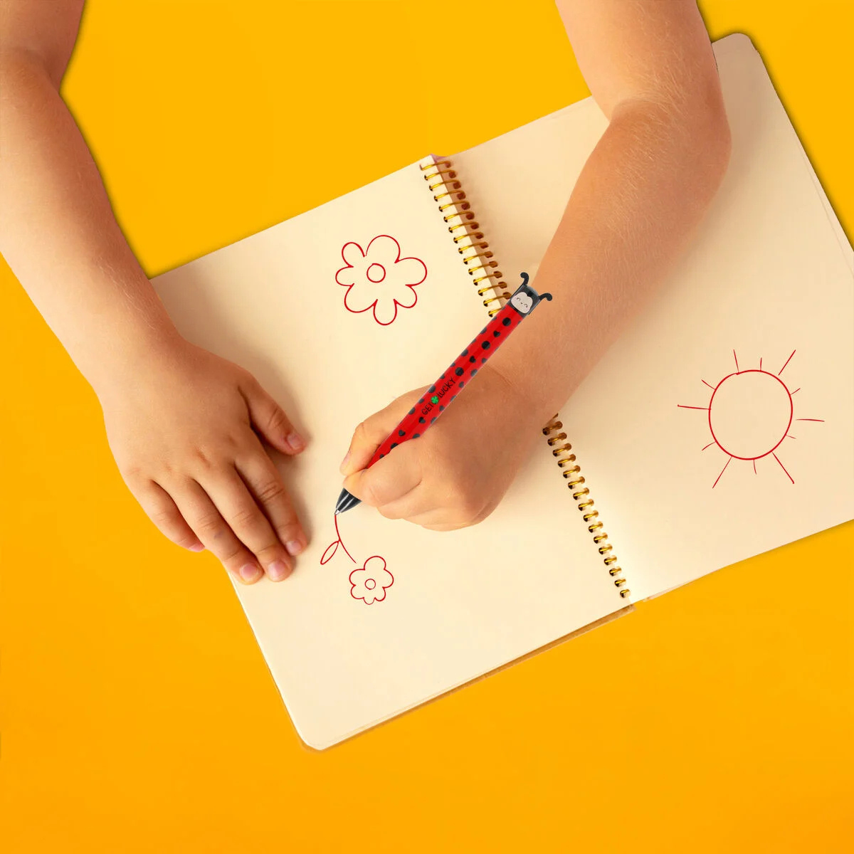 Legami Click&Clack Στυλό Διαρκείας Ladybug Δύο Χρωμάτων