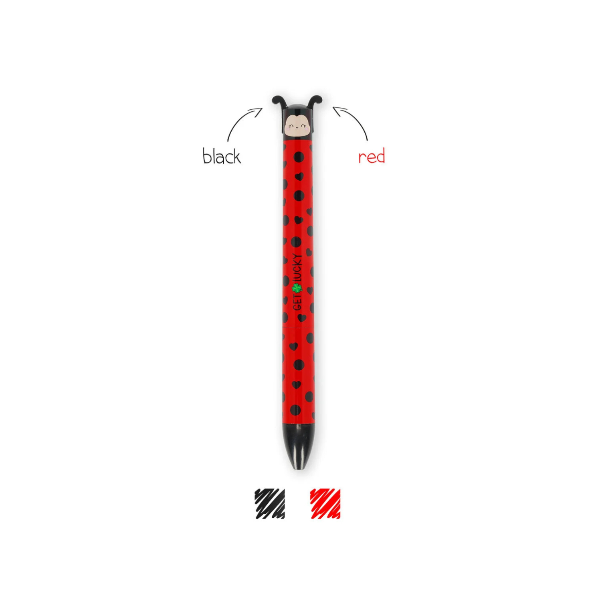 Legami Click&Clack Στυλό Διαρκείας Ladybug Δύο Χρωμάτων
