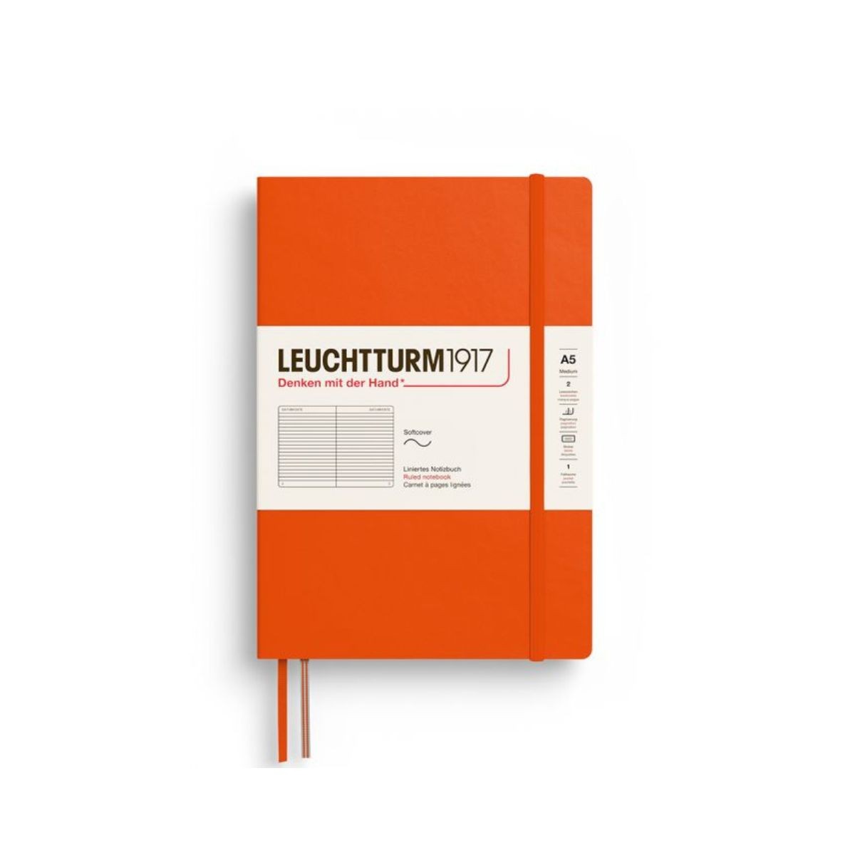 LEUCHTTURM1917 Σημειωματάριο Α5 Μαλακό Εξώφυλλο 123φ. Pumpkin - Ριγ΄έ