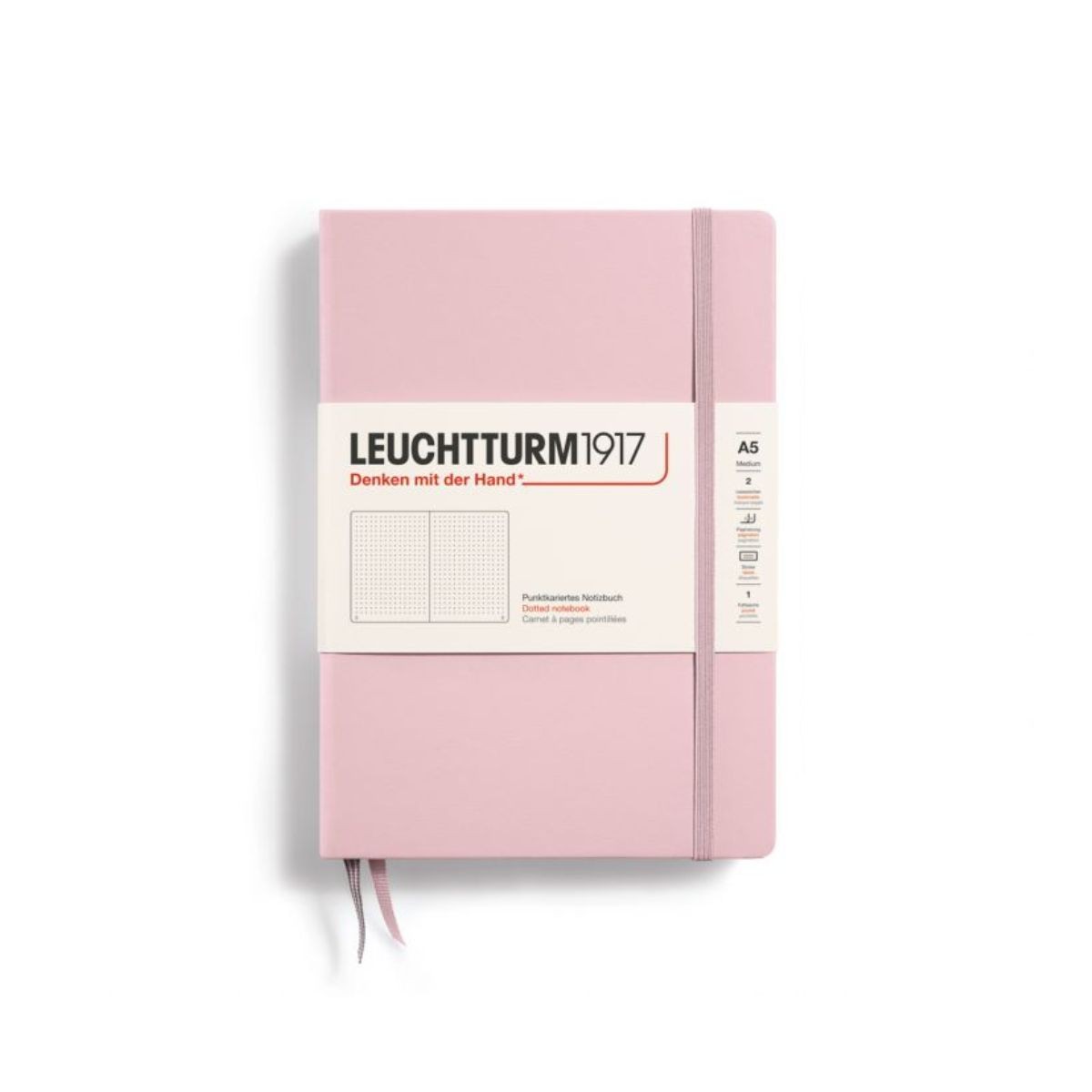 LEUCHTTURM1917 Σημειωματάριο Α5 Σκληρό Εξώφυλλο 251φ. Powder - Κουκκίδες