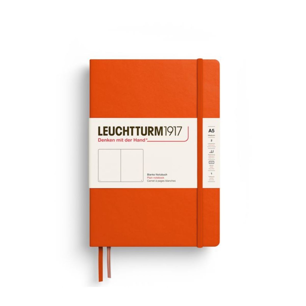 LEUCHTTURM1917 Σημειωματάριο Α5 Σκληρό Εξώφυλλο 251φ. Pumkin - Λευκές Σελίδες