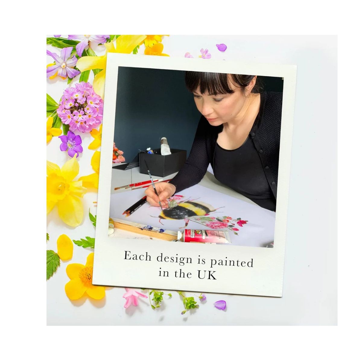 Lola Design Σημειωματάριο Α5 Floral Yellow Stripe