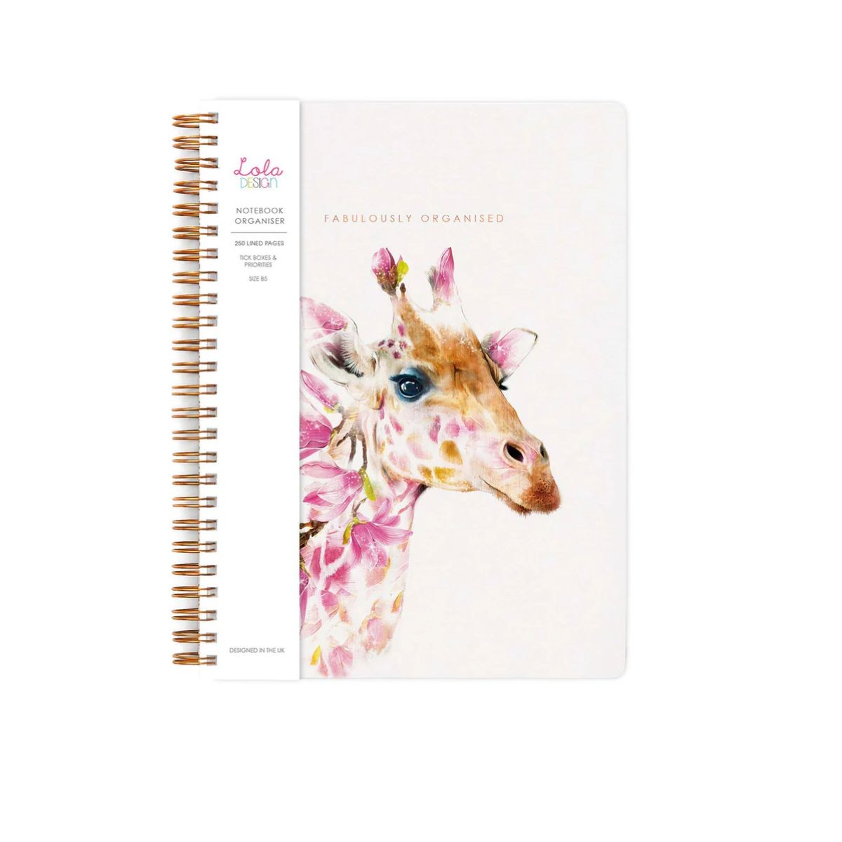 Lola Design Σπιράλ Τετράδιο Οργάνωσης B5 Giraffe
