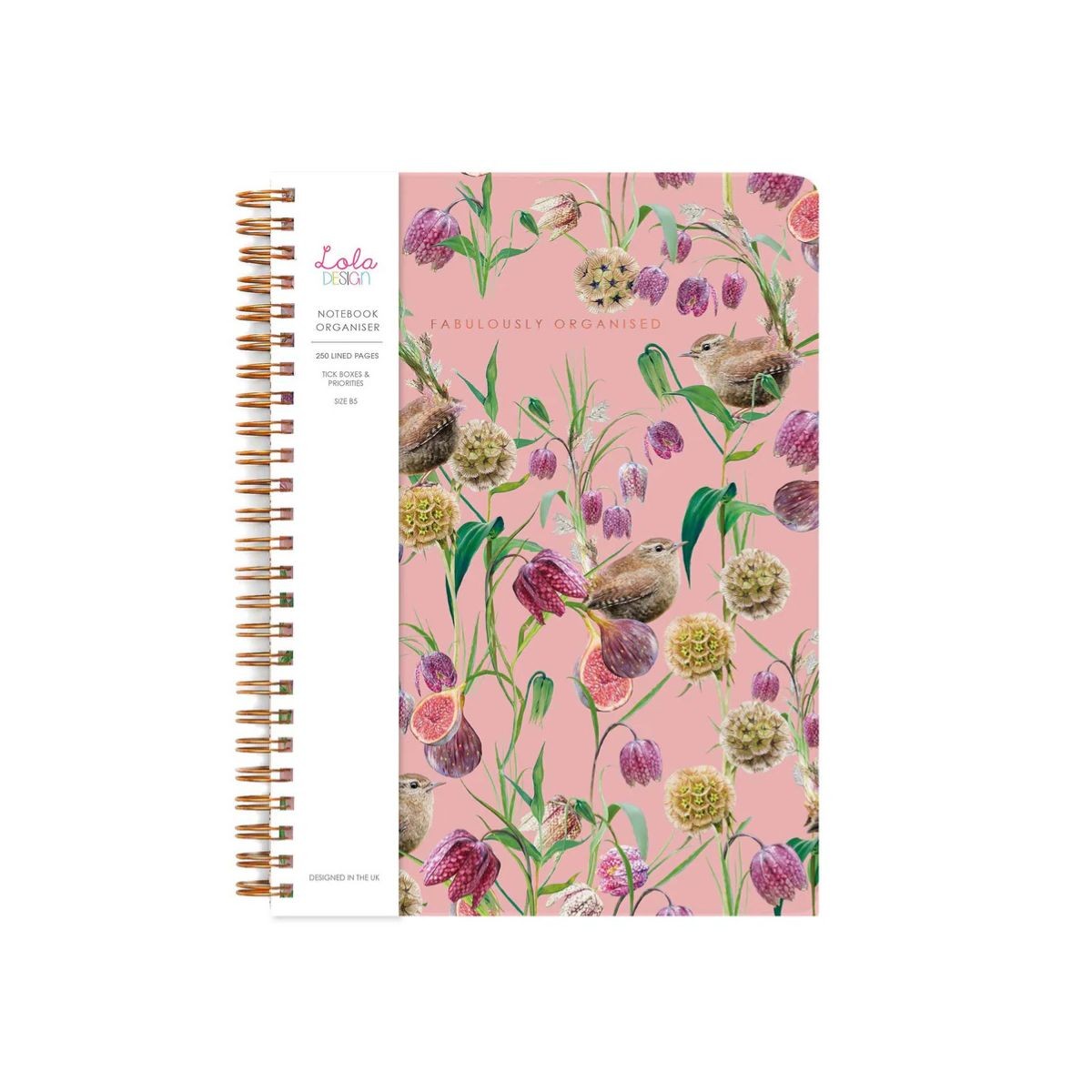 Lola Design Σπιράλ Τετράδιο Οργάνωσης B5 Wren